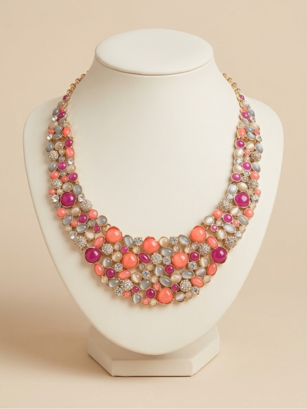 Kate Spade Bashful Blossom Cluster Collar Statement Necklace